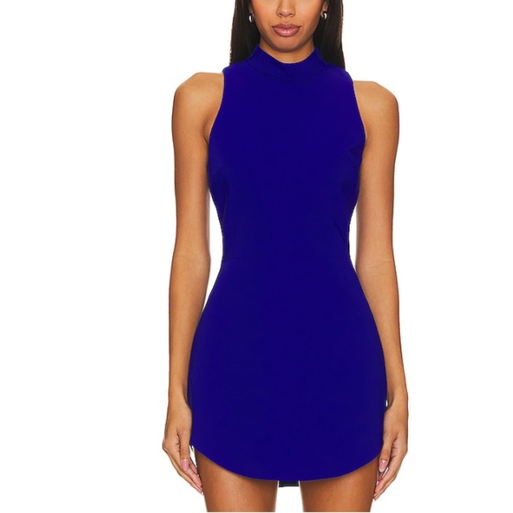 Amanda Uprichard Marshall Mini Dress in Lapis Blue NWOT